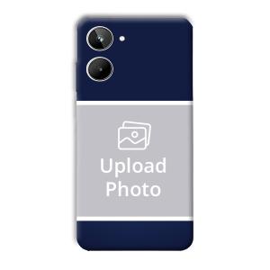 Blue White Customized Printed Back Cover for Realme 10