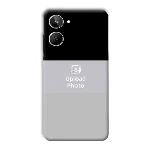 Black & Grey Customized Printed Back Cover for Realme 10
