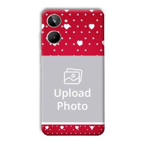 White Hearts Customized Printed Back Cover for Realme 10
