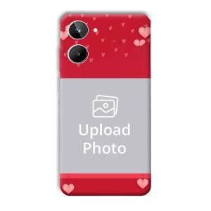Red Pink  Customized Printed Back Cover for Realme 10
