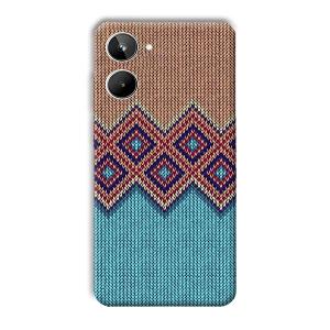 Fabric Design Phone Customized Printed Back Cover for Realme 10