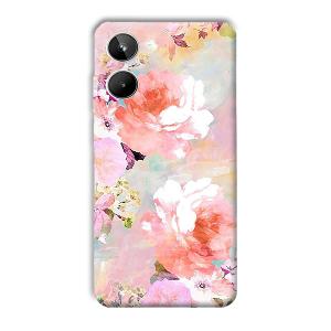 Floral Canvas Phone Customized Printed Back Cover for Realme 10