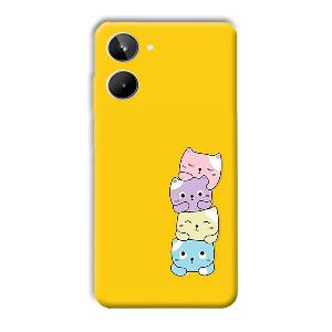Colorful Kittens Phone Customized Printed Back Cover for Realme 10