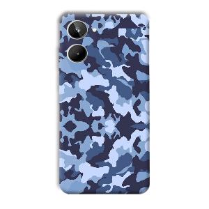 Blue Patterns Phone Customized Printed Back Cover for Realme 10