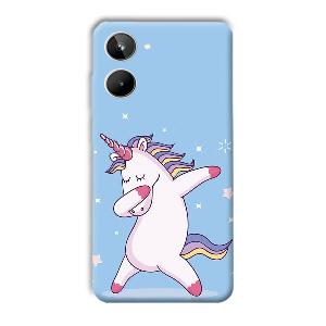 Unicorn Dab Phone Customized Printed Back Cover for Realme 10