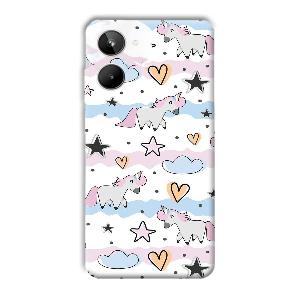 Unicorn Pattern Phone Customized Printed Back Cover for Realme 10