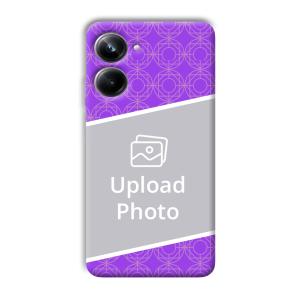 Purple Design Customized Printed Back Cover for Realme 10 pro 5g