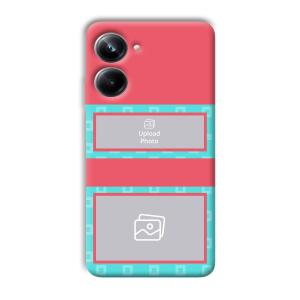 Blue Pink Customized Printed Back Cover for Realme 10 pro 5g