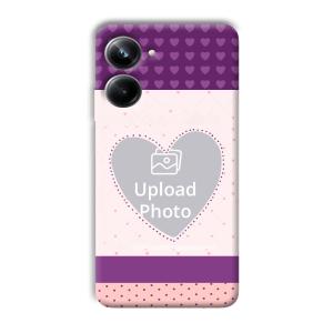Purple Hearts Customized Printed Back Cover for Realme 10 pro 5g