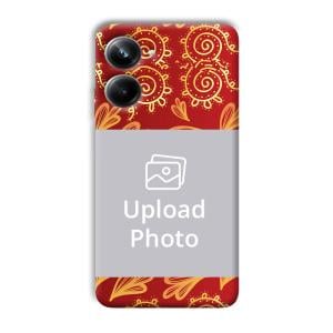 Red Design Customized Printed Back Cover for Realme 10 pro 5g