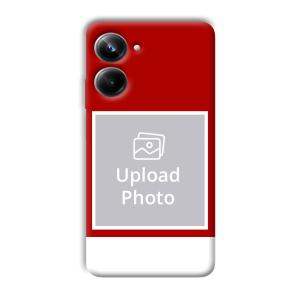 Red & White Customized Printed Back Cover for Realme 10 pro 5g