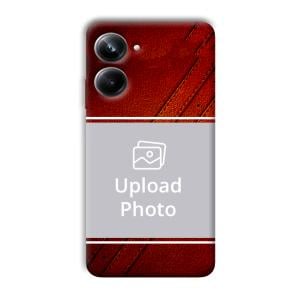 Solid Red Customized Printed Back Cover for Realme 10 pro 5g