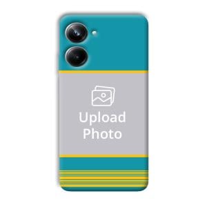 Yellow Blue Design Customized Printed Back Cover for Realme 10 pro 5g