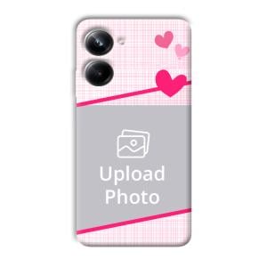 Pink Check Customized Printed Back Cover for Realme 10 pro 5g