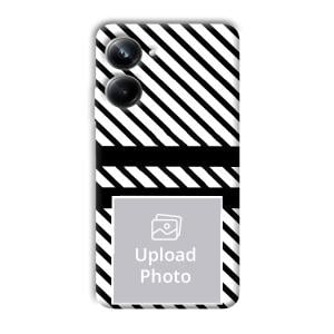 White Black Customized Printed Back Cover for Realme 10 pro 5g
