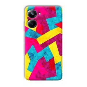 Pink Yellow Pattern Phone Customized Printed Back Cover for Realme 10 pro 5g