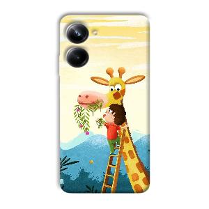 Giraffe & The Boy Phone Customized Printed Back Cover for Realme 10 pro 5g