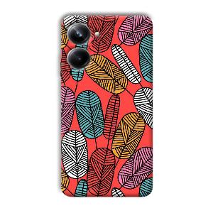 Lines and Leaves Phone Customized Printed Back Cover for Realme 10 pro 5g