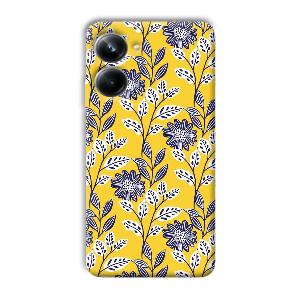 Yellow Fabric Design Phone Customized Printed Back Cover for Realme 10 pro 5g