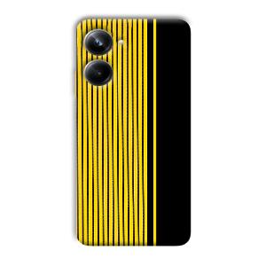 Yellow Black Design Phone Customized Printed Back Cover for Realme 10 pro 5g