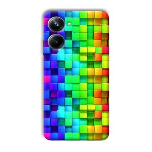 Square Blocks Phone Customized Printed Back Cover for Realme 10 pro 5g