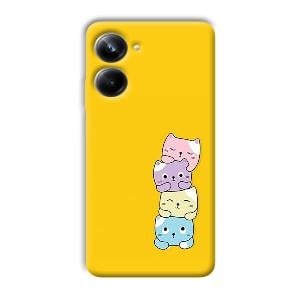Colorful Kittens Phone Customized Printed Back Cover for Realme 10 pro 5g