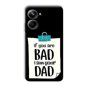 Dad Quote Phone Customized Printed Back Cover for Realme 10 pro 5g
