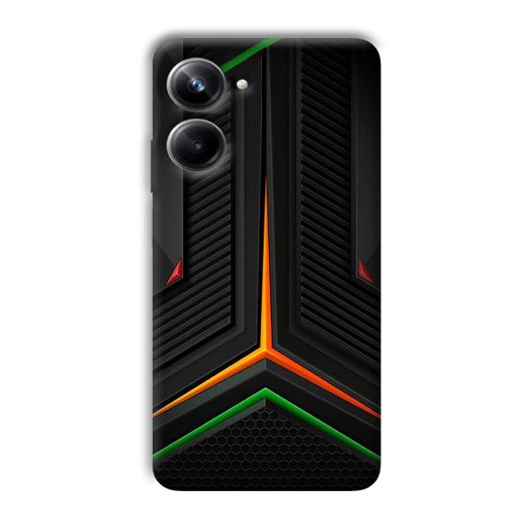 Black Design Phone Customized Printed Back Cover for Realme 10 pro 5g