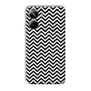 Black White Zig Zag Phone Customized Printed Back Cover for Realme 10 pro 5g