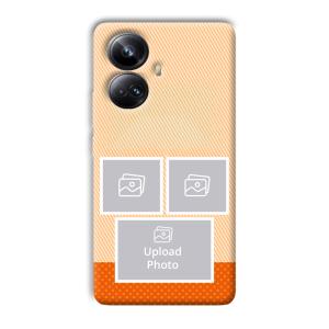 Orange Background Customized Printed Back Cover for Realme 10 pro plus 5g