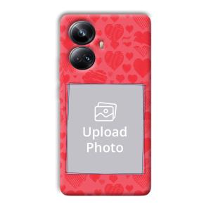 Red Hearts Customized Printed Back Cover for Realme 10 pro plus 5g