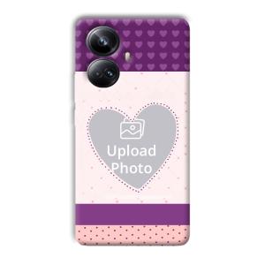 Purple Hearts Customized Printed Back Cover for Realme 10 pro plus 5g