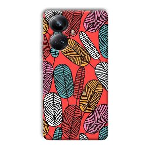 Lines and Leaves Phone Customized Printed Back Cover for Realme 10 pro plus 5g