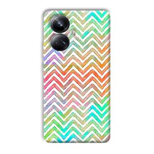 White Zig Zag Pattern Phone Customized Printed Back Cover for Realme 10 pro plus 5g