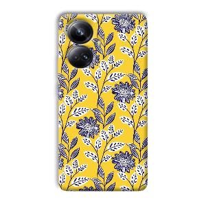 Yellow Fabric Design Phone Customized Printed Back Cover for Realme 10 pro plus 5g