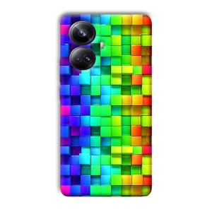 Square Blocks Phone Customized Printed Back Cover for Realme 10 pro plus 5g