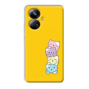 Colorful Kittens Phone Customized Printed Back Cover for Realme 10 pro plus 5g