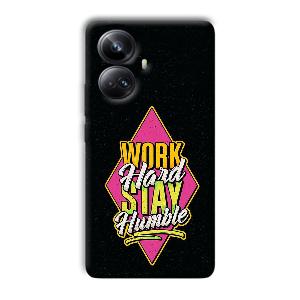 Work Hard Quote Phone Customized Printed Back Cover for Realme 10 pro plus 5g