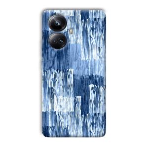 Blue White Lines Phone Customized Printed Back Cover for Realme 10 pro plus 5g