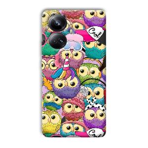 Colorful Owls Phone Customized Printed Back Cover for Realme 10 pro plus 5g