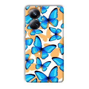 Blue Butterflies Phone Customized Printed Back Cover for Realme 10 pro plus 5g