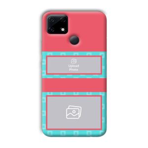 Blue Pink Customized Printed Back Cover for Realme Narzo 30A