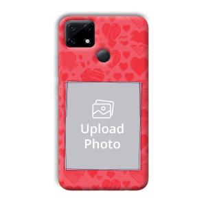 Red Hearts Customized Printed Back Cover for Realme Narzo 30A