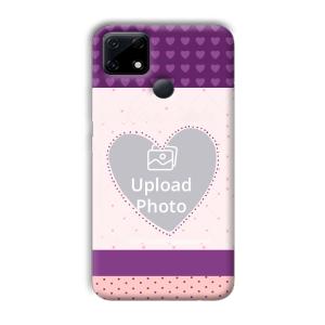 Purple Hearts Customized Printed Back Cover for Realme Narzo 30A