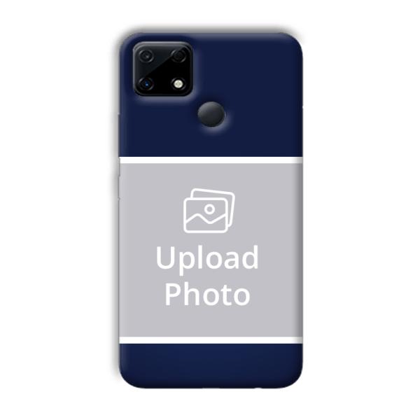 Blue White Customized Printed Back Cover for Realme Narzo 30A