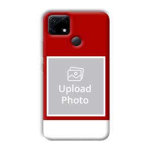 Red & White Customized Printed Back Cover for Realme Narzo 30A