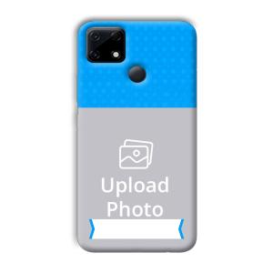 Sky Blue & White Customized Printed Back Cover for Realme Narzo 30A