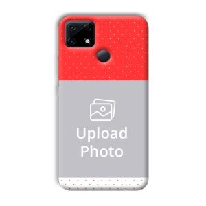 Red White Customized Printed Back Cover for Realme Narzo 30A