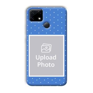 Sky Blue White Customized Printed Back Cover for Realme Narzo 30A