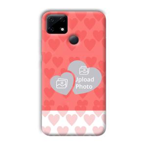 2 Hearts Customized Printed Back Cover for Realme Narzo 30A